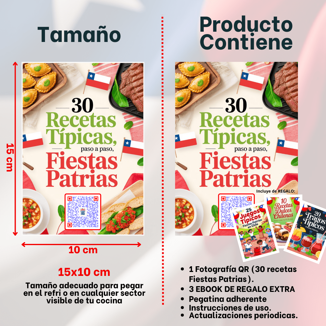 30 Recetas Típicas Fiestas Patrias + Regalos